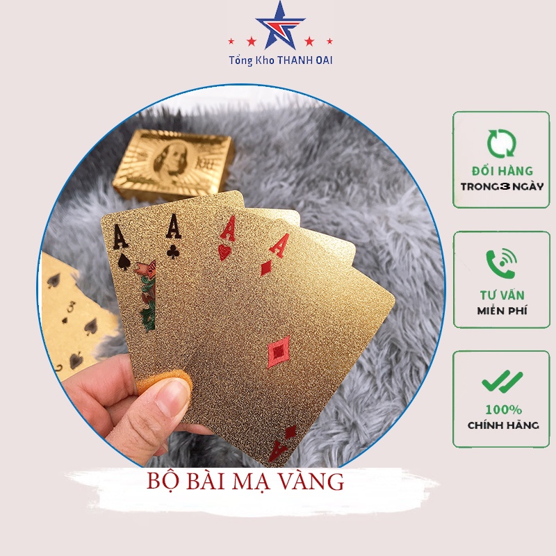 Bộ Bài Tây Mạ Vàng Cao Cấp, Bộ Bài May Mắn Tài Lộc Cho Ngày Xuân