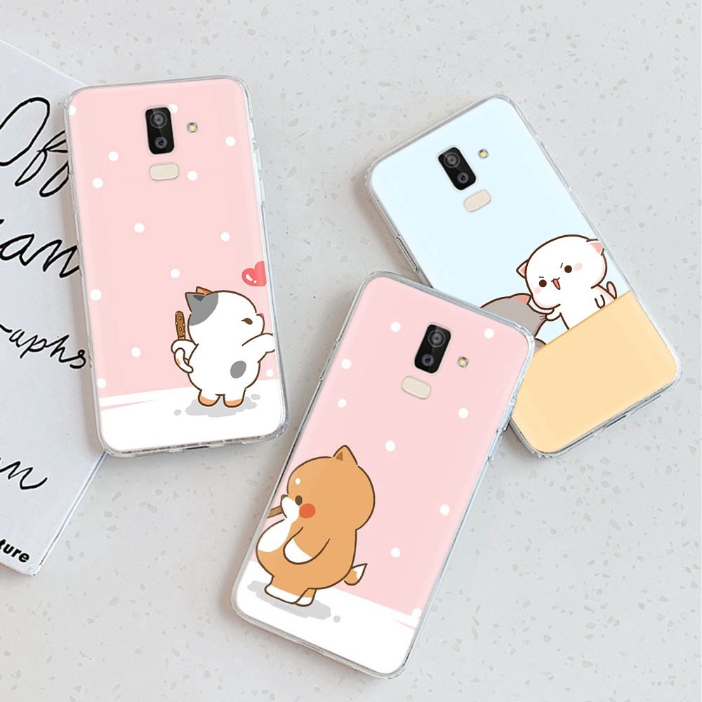 CHIBI Ốp Lưng Nhựa Mềm Trong Suốt In Hình Mèo Tt50 Cho Samsung Galaxy J7 Plus A10E Prime A20E Pro Duo