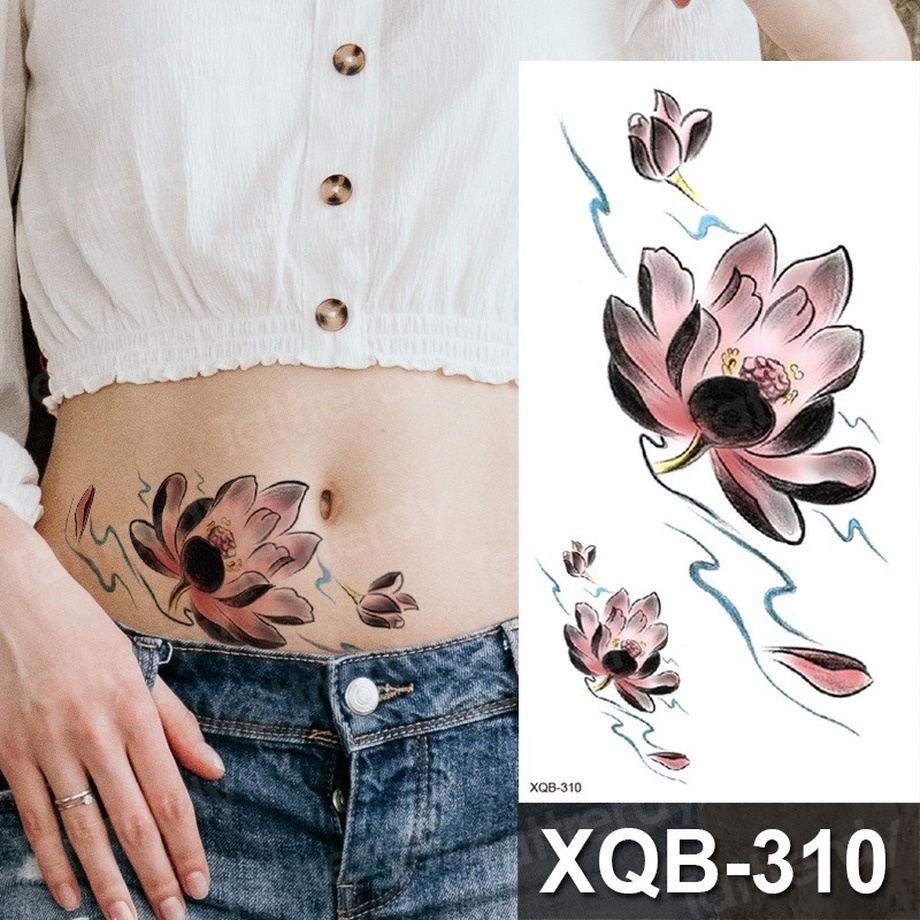 Hình Xăm Dán Tạm Thời Hình Hoa Hướng Dương Chống Thấm Nước Độc Đáo