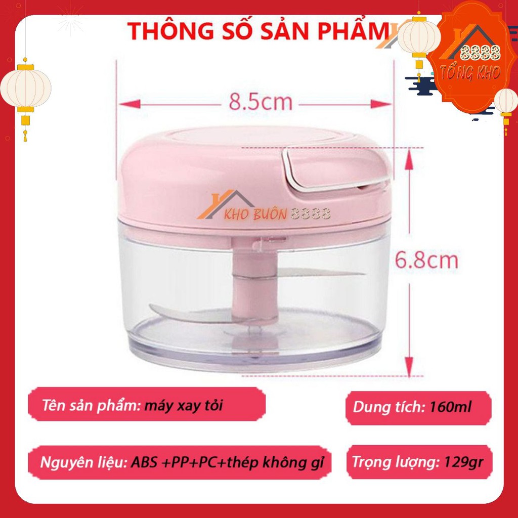 Dụng cụ xay tỏi 📦SALE📦 máy nghiền băm ớt mini Mini Food Chopper chuyên dụng nhỏ gọn tiện lợi không sử dụng điện MXTOI