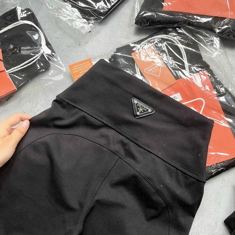 QUẦN LEGGING CẠP CAO PRADA CHẤT UMI HÀN CAO CẤP- kèm túi cam cho nữ