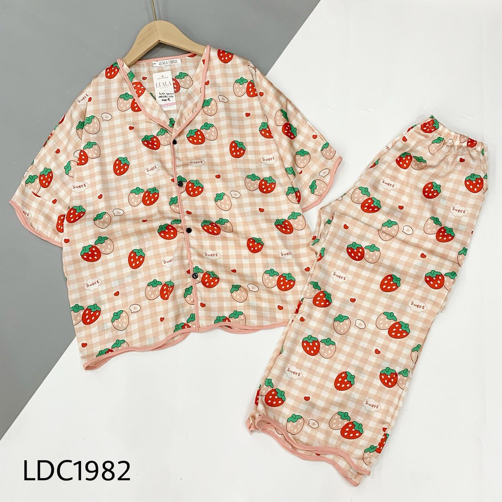 [KHUYẾN MẠI] Bộ Pijama Lụa Latin Cao Cấp Thiết Kế Tay Ngắn Quần Dài Thoải Mái Thấm Hút Mồ Hôi Cực Tốt