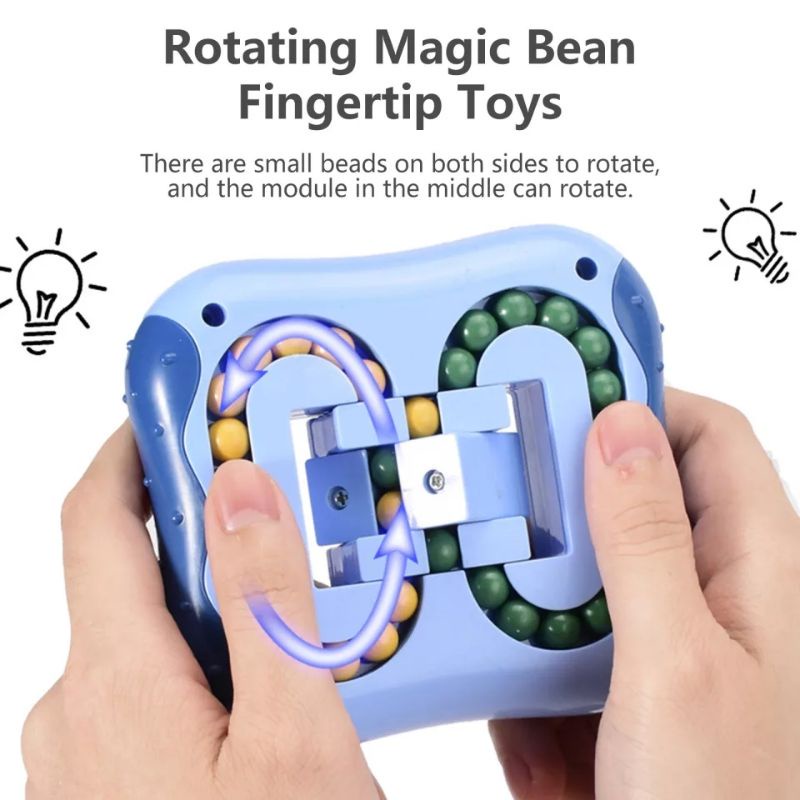 Đồ chơi - Bộ xoay bi đồ chơi giáo dục phát triển trí thông minh khối rubik magic bean beans đẩy hạt tròn #ĐỒCHƠI