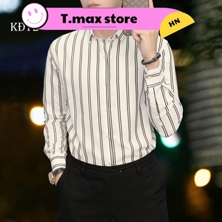 Áo Sơ Mi 💖FREESHIP💖 Áo Sơ mi Nam kẻ - Chất liệu lụa cao cấp, chất vải mềm mịn, dáng slimfit trẻ đẹp