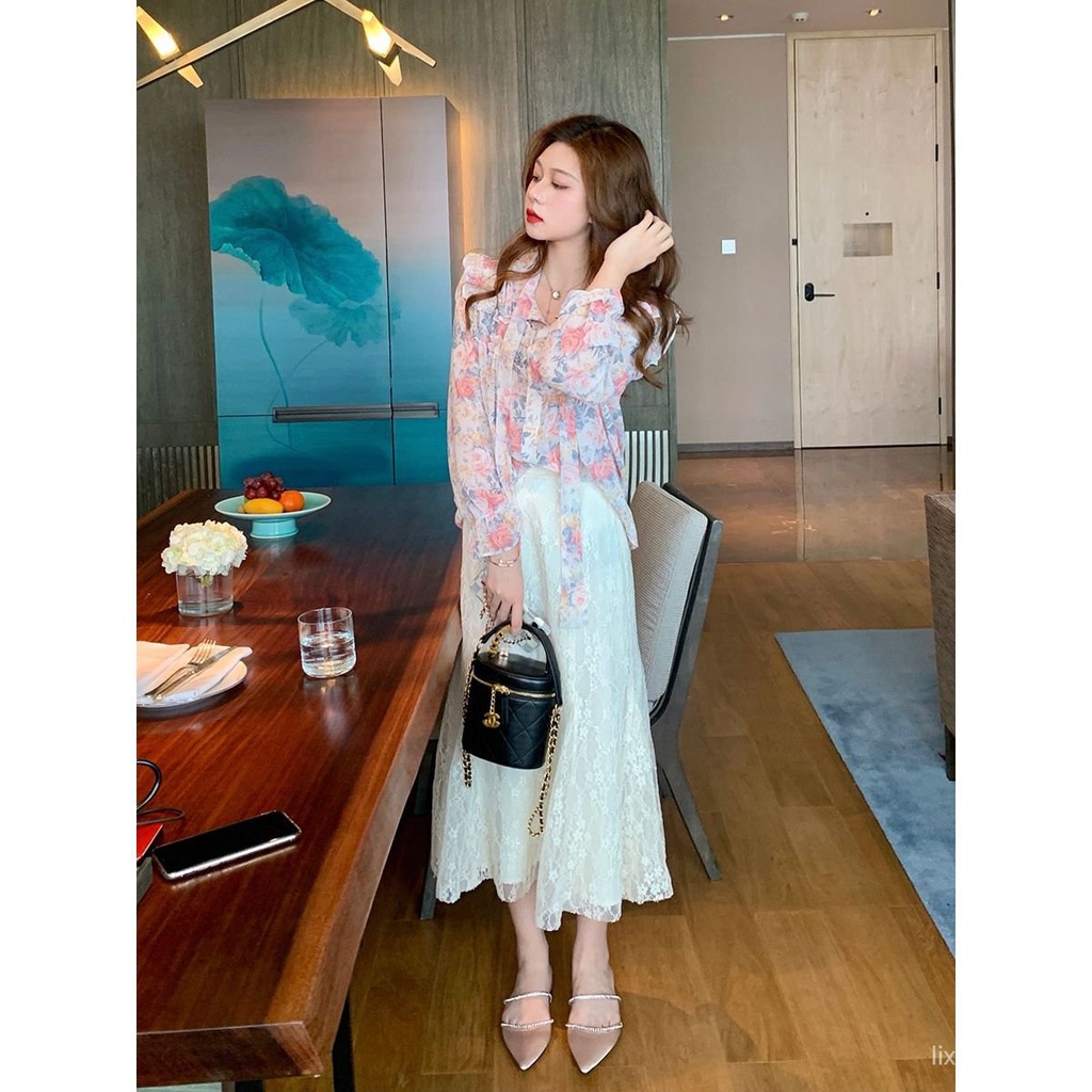 Chân Váy Đuôi Cá Lưng Cao Phối Ren Màu Trắng Thời Trang Mùa Hè Cho Nữ Sense2021Spring 15 | BigBuy360 - bigbuy360.vn