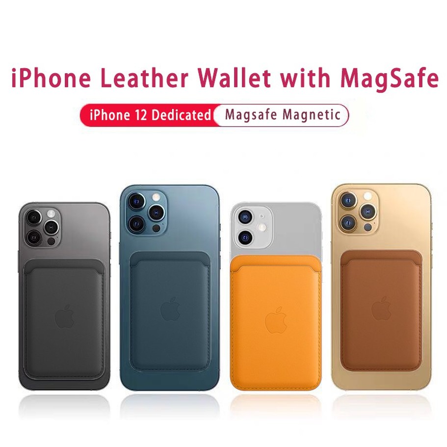 Ví da sử dụng công nghệ MagSafe gắn mặt sau điện thoại cho iPhone 12