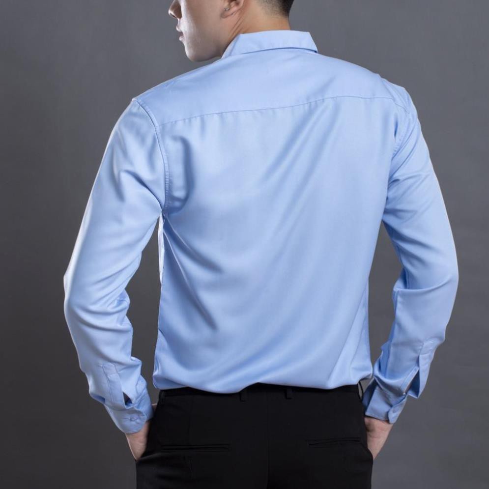 Áo sơ mi trơn dài tay ôm body 4Y5 , không nhăn, có size 4x,5xl | BigBuy360 - bigbuy360.vn