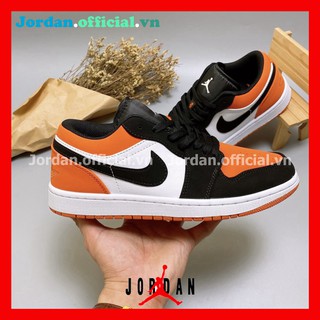 Giày Jordan Cổ Thấp Sneaker, Giày Jordan 1 Cam Đen Chuẩn Hàng Đẹp Free Ship Toàn Quốc