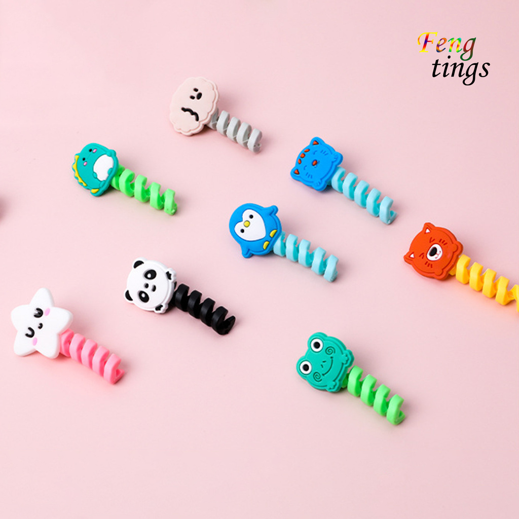 2 Phụ kiện bảo vệ đầu dây cáp sạc Usb K1 hình hoạt hình dễ thương