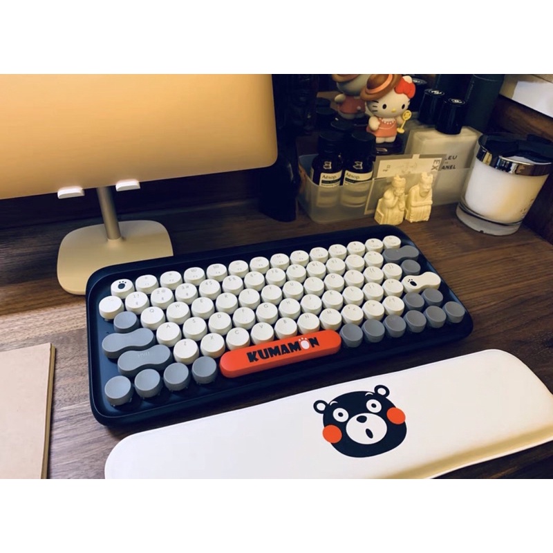 Bàn phím cơ không dây bluetooth LOFREE phiên bản gấu Kumamon chính hãng