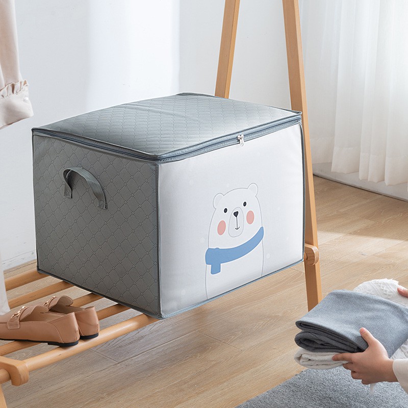Hoho Nhà Dòng Lưu Trữ Quilt Túi Bảo Quản Dung Tích Lớn Không Dệt Vải Túi Bảo Quản Quần Áo Túi Tổ Chức Túi Đóng Gói Di Chuyển Dụng Cụ Tiện Dụng Túi Bảo Quản Quilt