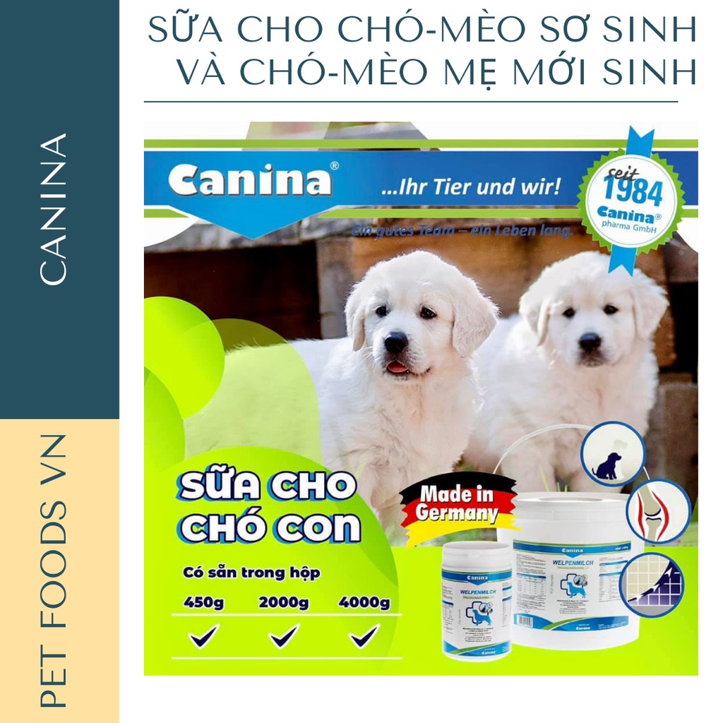 Sữa bột cho Chó Con và Mèo Con CANINA 2kg