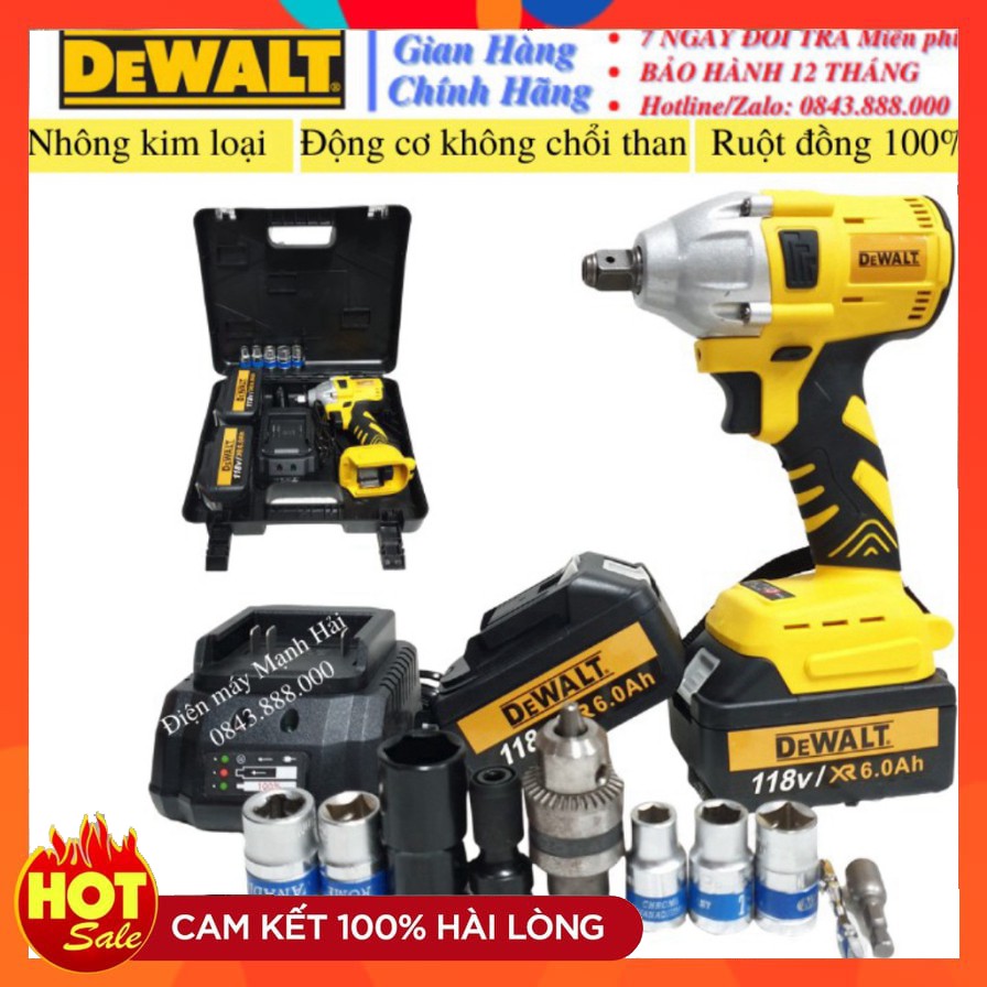 MÁY SIẾT BU LÔNG DEWALT 118V ĐỘNG CƠ KHÔNG CHỔI THAN TẶNG KỀM BỘ PHỤ KIỆN NHƯ HÌNH Chính hãng