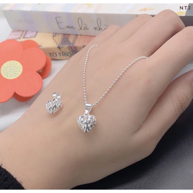 DÂY CHUYỀN NỮ MẶT TIM PHỒNG- VÒNG CỔ BẠC TA