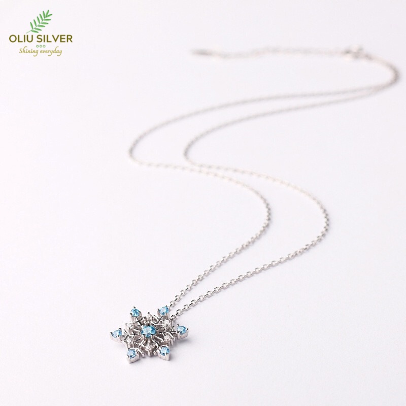 Dây Chuyền Bạc S925 Hoa Tuyết Thanh Lịch | Vòng Cổ Nữ Trang Sức Bạc 925