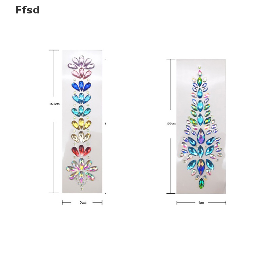 Miếng Dán Pha Lê 3D Lấp Lánh Dùng Trang Trí Mặt / Cơ Thể
