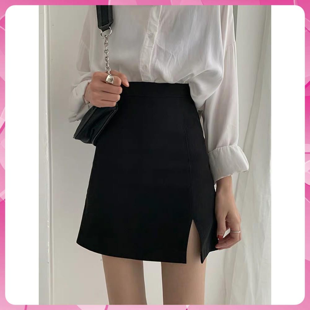Chân Váy Chữ A Xẻ Ngắn Kèm Quần Trong. Chân Váy Công Sở Lưng Cao Xẻ Tà Màu Trơn Dễ Phối Đồ Trẻ Trung Thanh Lịch | BigBuy360 - bigbuy360.vn