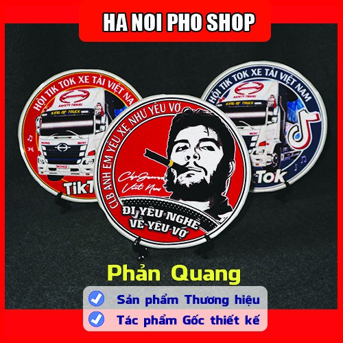 03 tem Hino Đà Lạt - Đi Yêu Nghề - Tik Tok xe tải, Logo huy hiệu trang trí xe phản quang [HNP Studio Shop]