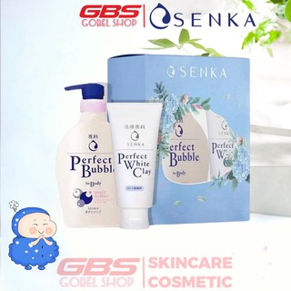 Hộp Quà Senka Sữa Tắm Dưỡng Ẩm Senka Perfect 500ml & Sữa Rửa Mặt Senka Perfect Whip 120g