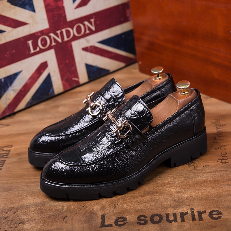 free Vintage dày Outsole Đàn ông sang trọng Giày Dress Mẫu cá sấu thời trang uy tín Uy Tín 2020 ♤ hot |