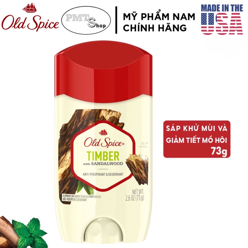 Lăn sáp khử mùi nam Old Spice Nature Collection 73g (sáp trắng) Fiji , Timber , Deep Sea , Alpine , Wilderness , Volcano