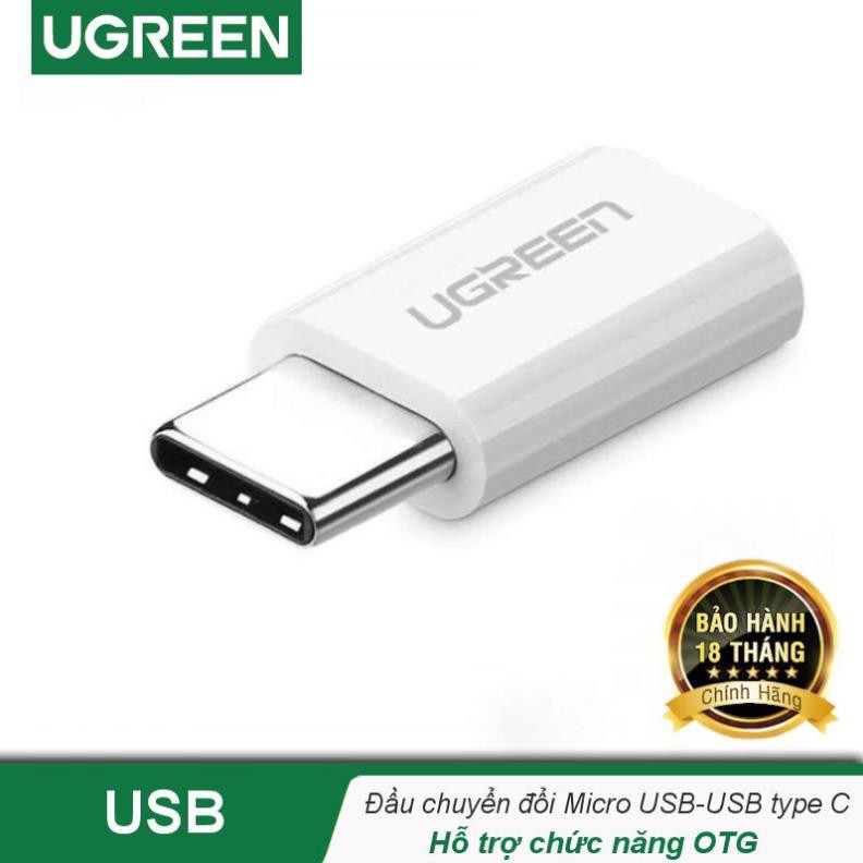 Đầu chuyển Micro USB sang USB type C, UGREEN US157