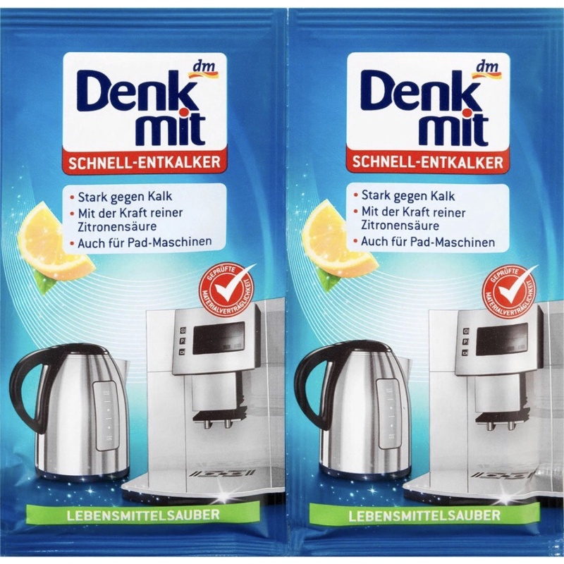 Dung Dịch Tẩy Cặn Nước Denkmit Khử Cặn Canxi, Vôi Trong Ấm Siêu Tốc, Bình Nước Nhập Đức Chính Hãng