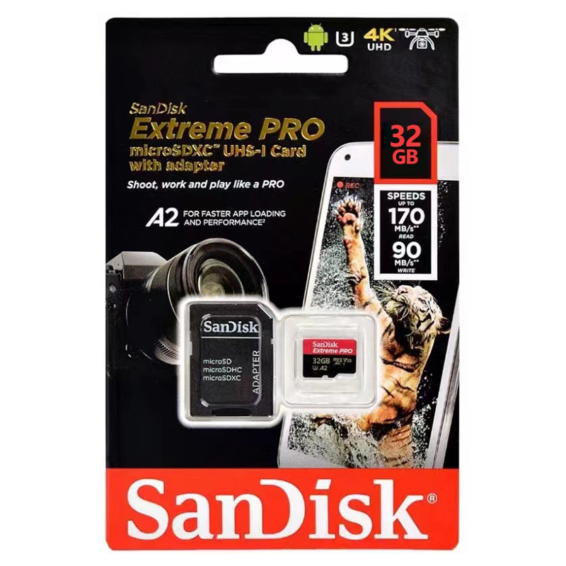 Thẻ Nhớ Micro SD Sandisk 512GB 256GB 128GB 64GB 32GB 100% Chính Hãng Extreme Pro upto 170MB/s | BigBuy360 - bigbuy360.vn