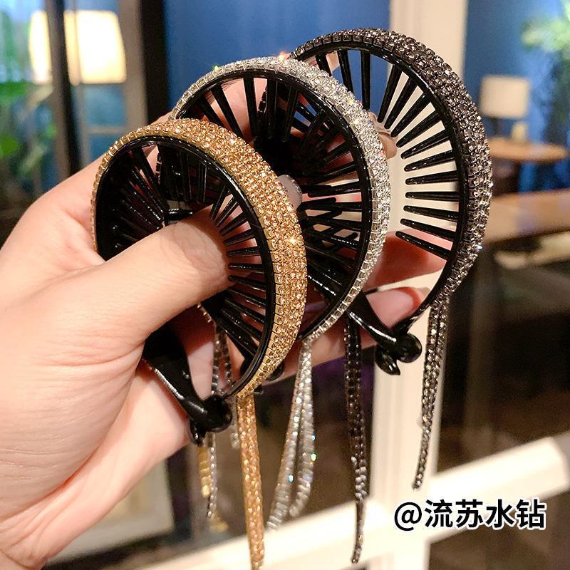 Phụ Kiện Kẹp Tóc Đính Quả Bông Và Dây Tua Rua Xinh Xắn Cho Nữ