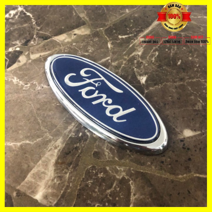 1 chiếc Logo biểu tượng trước và sau xe ô tô Ford  Kích thước 11.5cm*4.5cm chất liệu Nhựa ABS mã KLJ115