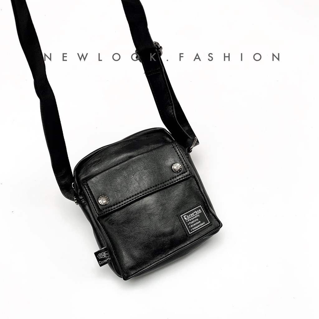 ★ TÚI ĐEO CHÉO NAM NỮ DA PU FORM VUÔNG KHOÁ KÉO NHỎ GỌN THỜI TRANG THREE-BOX | BigBuy360 - bigbuy360.vn