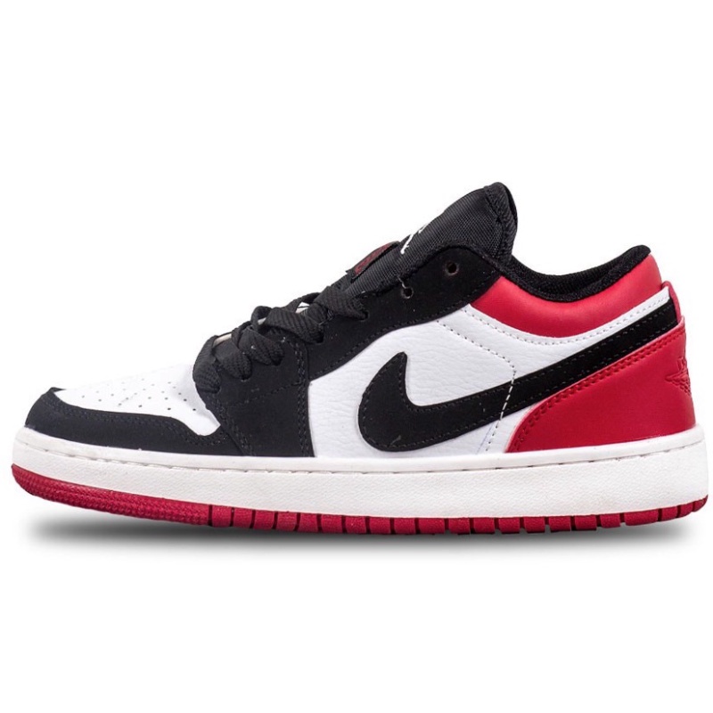 Giày Jordan cổ thấp màu Đỏ Đen 💥FREESHIP💥 Giày JD đỏ đen nam nữ đủ size.