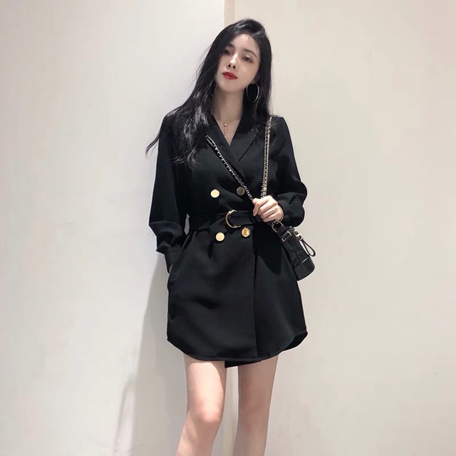 Váy sơ mi thắt đai chuẩn loại 1🎀