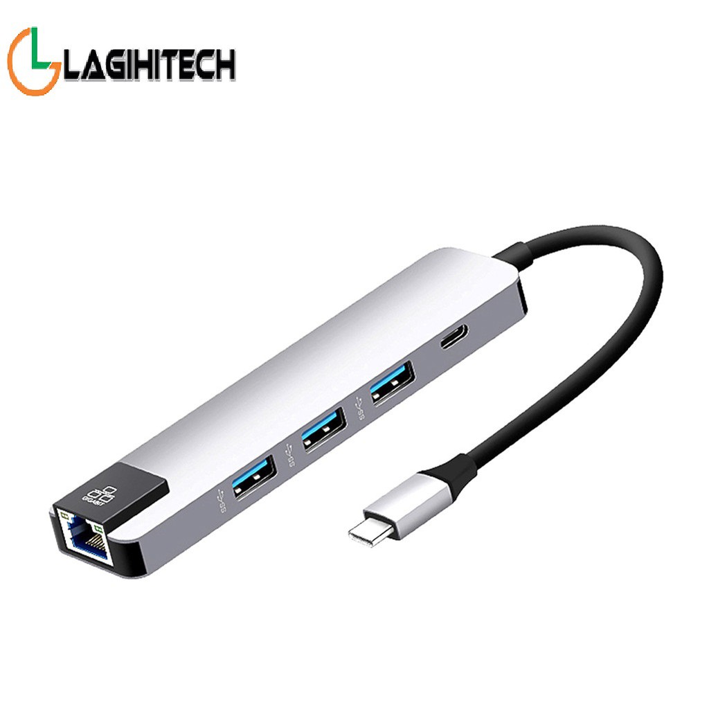 &quot;Hub USB Type C 5 in 3 x USB 3.0 / USB Type C / RJ45 - MÀU NGẪU NHIÊN (F2) - Bảo Hành 1 Tháng&quot;