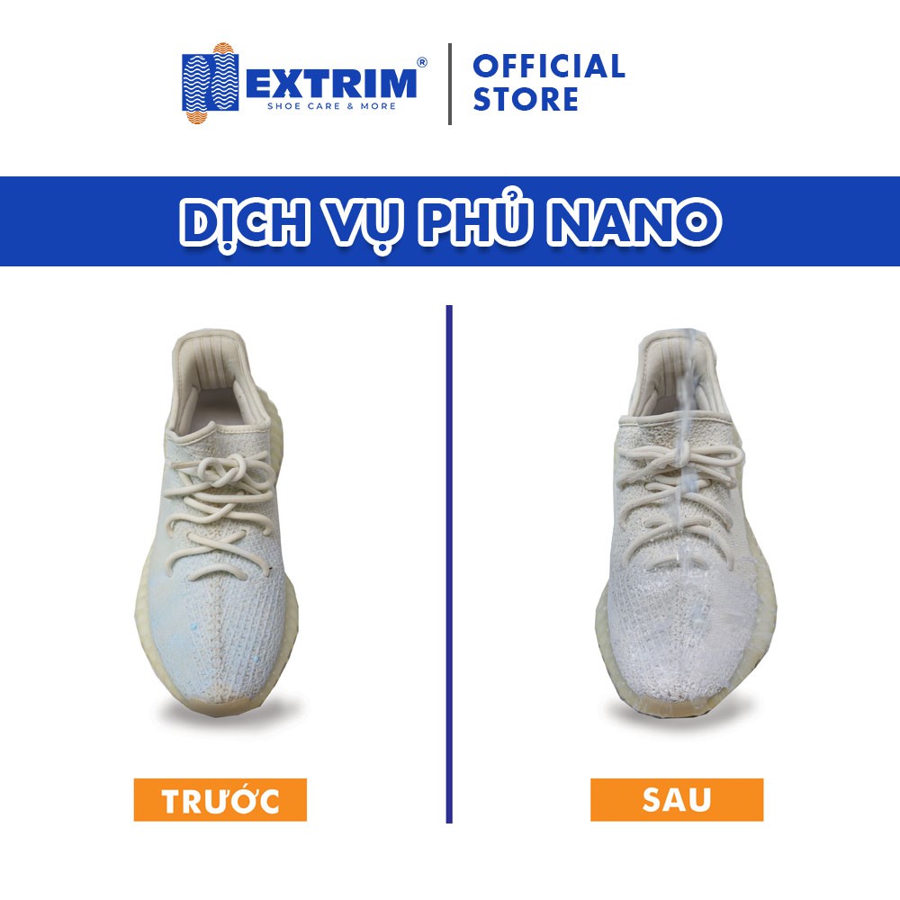 HCM [E-voucher] - Trọn gói Combo Bảo vệ giày - Phủ Nano bảo vệ giày đi mưa & Dán Sole bảo vệ đế giày tại EXTRIM