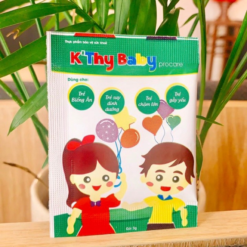 Cốm ăn ngon cho bé Kthy Baby hỗ trợ biếng ăn, táo bón, tăng đề kháng cho trẻ em