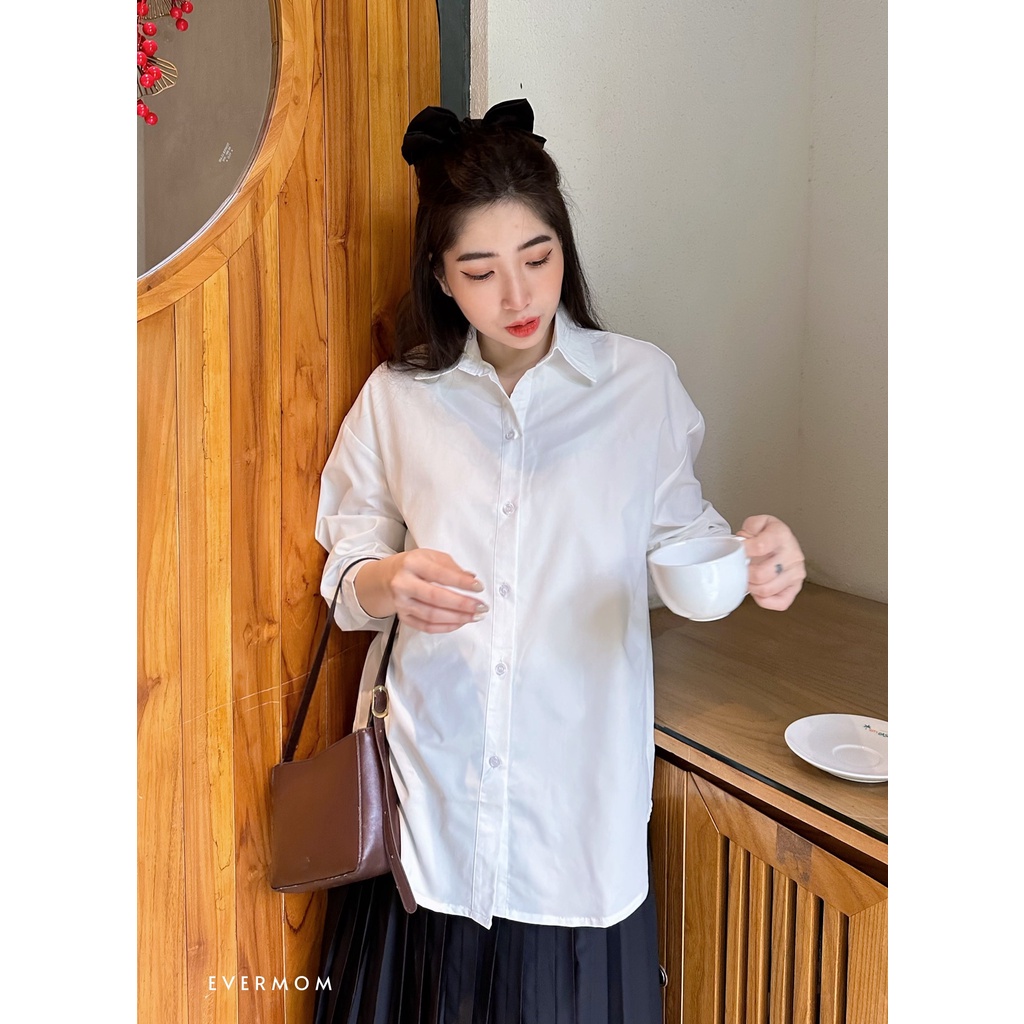 EVERMOM | Áo sơ mi mặc bầu và mặc thường sau sinh tay dài