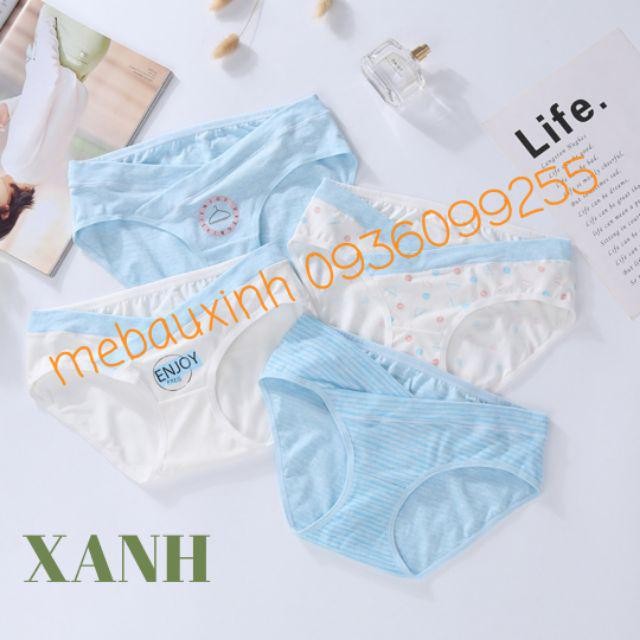 Quần Lót Bầu Cạp chéo Sau Sinh Cotton Cao Cấp, Thương Hiệu ENJOY PREG