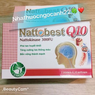 Viên uống Nattobest Q10 phòng ngừa tai biến mạch máu não ,bền vững Thành mạch