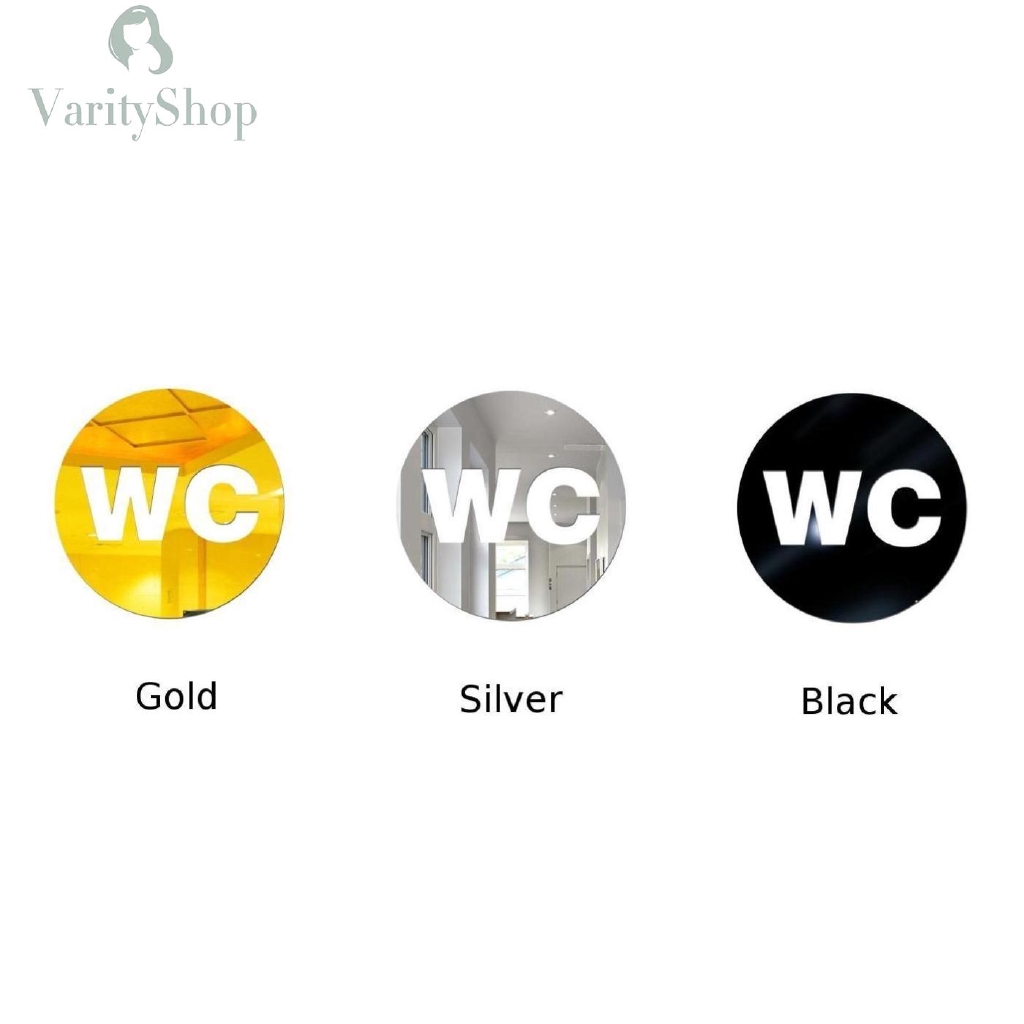 Sticker gương WC 12cm dán tường trang trí chuyên dụng