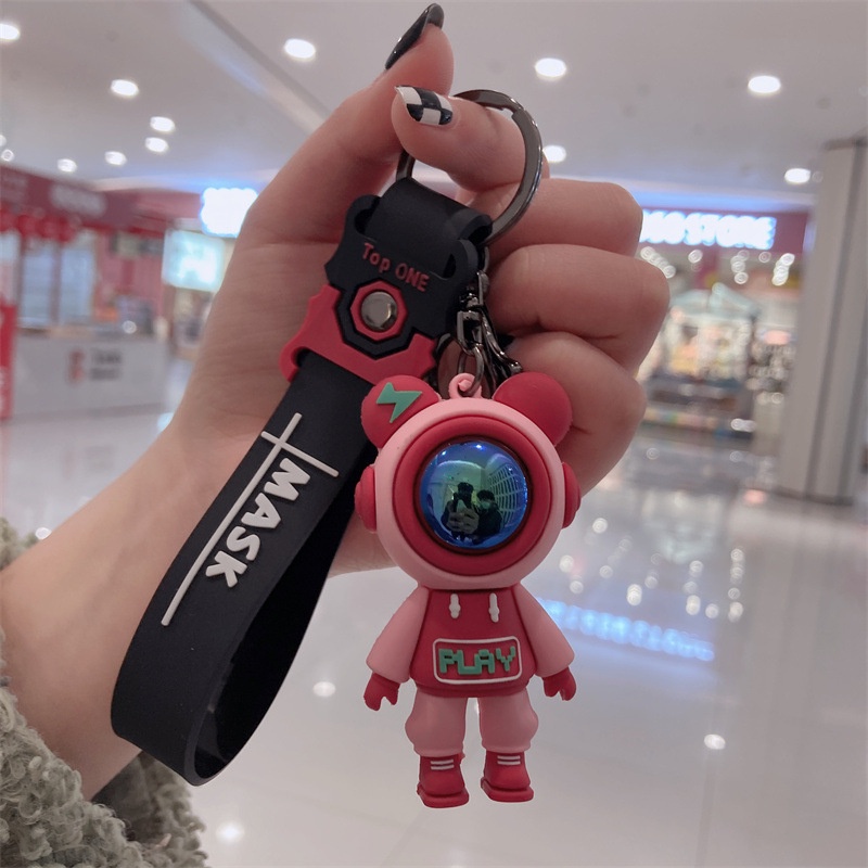 Móc Khóa Hình Gấu Bông Phi Hành Gia Hoạt Hình Sáng Tạo