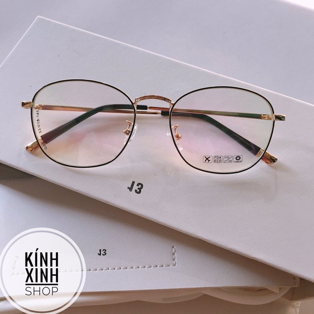 Kính Gọng Vintage Kim loại tăm mảnh Hàn Quốc cao cấp