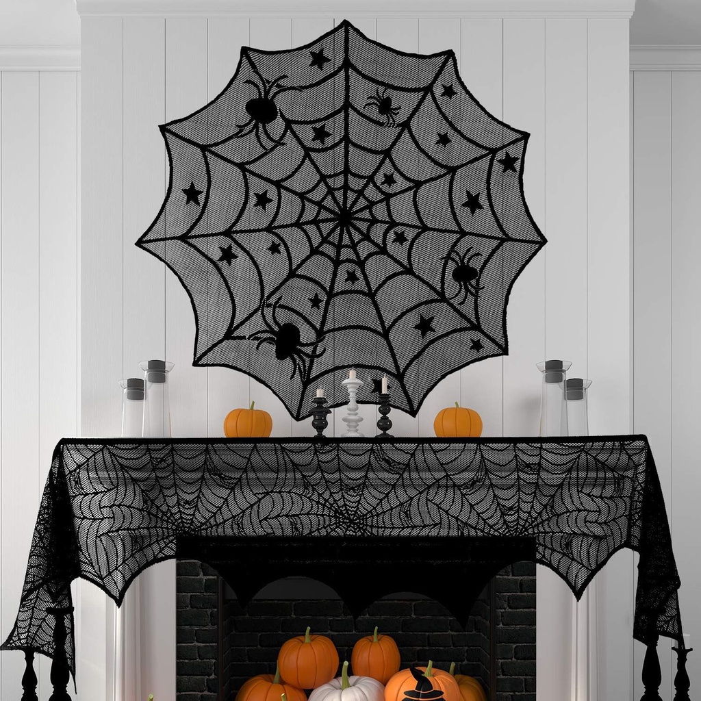 Daphne Khăn Trải Bàn Hình Dơi 3D Trang Trí Halloween