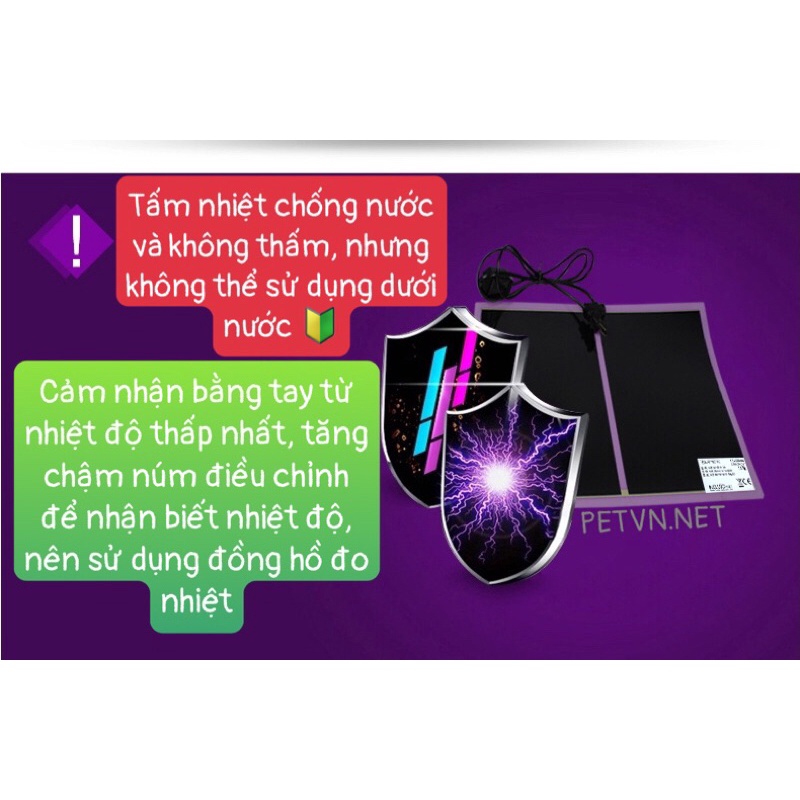 HEAT PAD - TẤM SƯỞI ẤM, PAD NHIỆT TẠO NHIỆT cho thú cưng, bò sát chó mèo chim vẹt gà. Giá sĩ - Ship Cấp Tốc