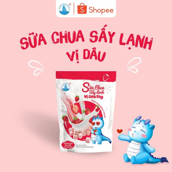 Sữa Chua Sấy Lạnh Hạ Long - Combo 10 gói 4 vị siêu ngon dâu, xoài, việt quất, tự nhiên