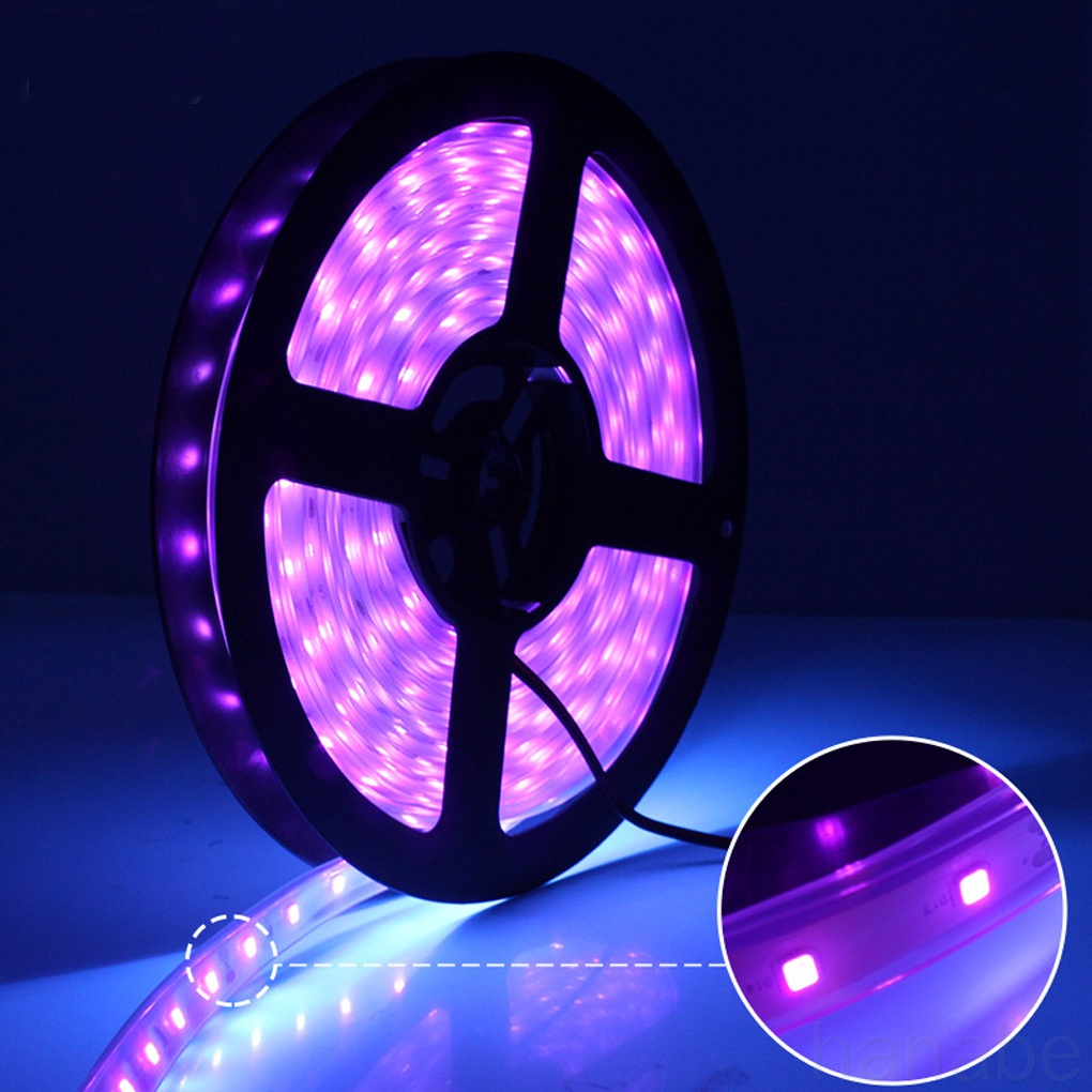 Dây đèn LED UV 12V 60W 5m ánh sáng tím linh hoạt