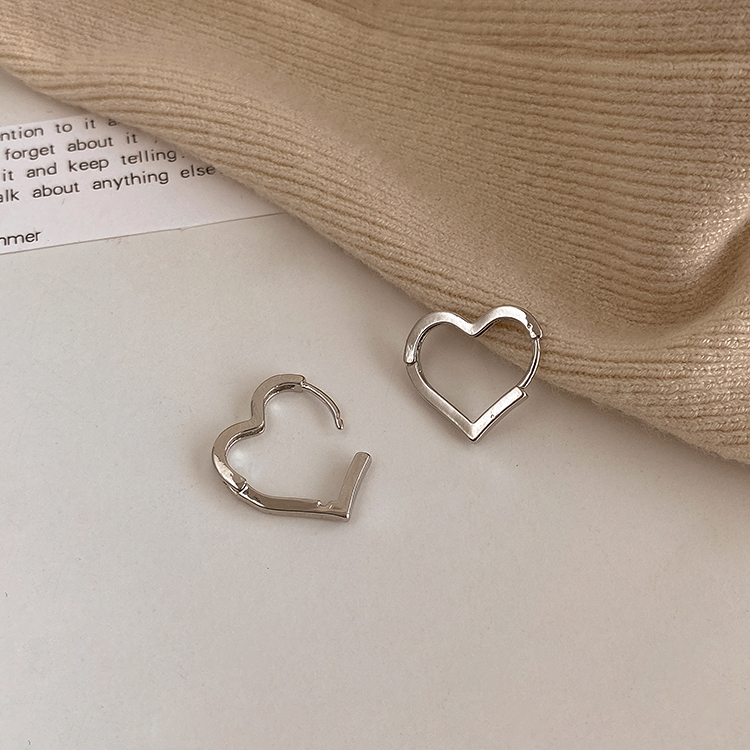 Hoa Tai Hình Trái Tim Đơn Giản Thời Trang Cho Nữ