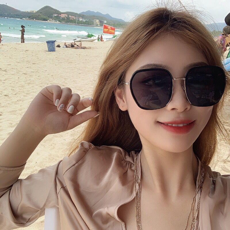 Kính mát nữ mắt đa giác thời trang phong cách Hàn quốc chống tia UV400