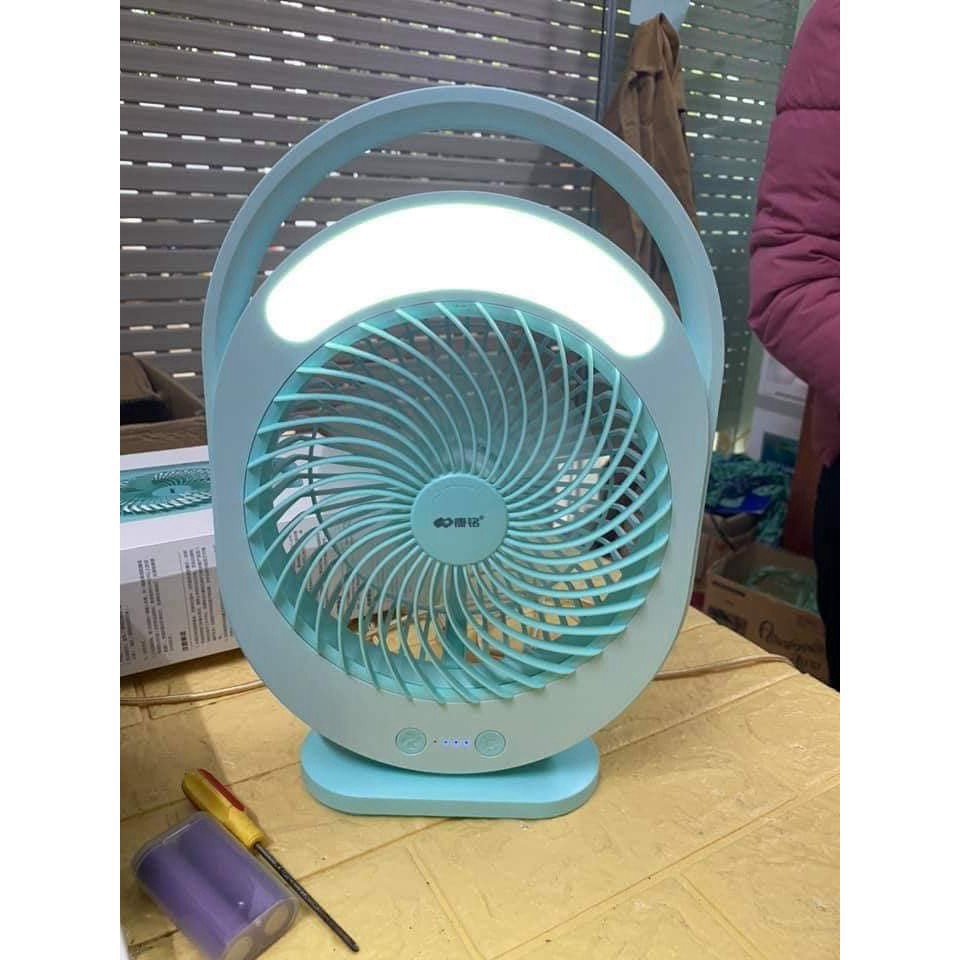 QUẠT SẠC TÍCH ĐIỆN CÓ ĐÈN LED [ KM - F0336 ] ( TỔNG KHO GIA DỤNG GIÁ GỐC )  [FreeShip – HÀNG MỚI] | BigBuy360 - bigbuy360.vn