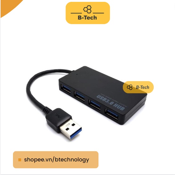 USB hub cổng chia USB 3.0 tốc độ cao B-Tech cổng chia usb mở rộng 4xUSB 3.0 cho Laptop PC - BTech B-Tech